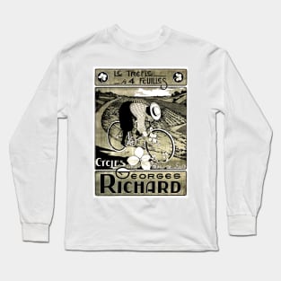 Georges Richard Cycles Art Nouveau Vintage French Bicycle Advertisement Long Sleeve T-Shirt